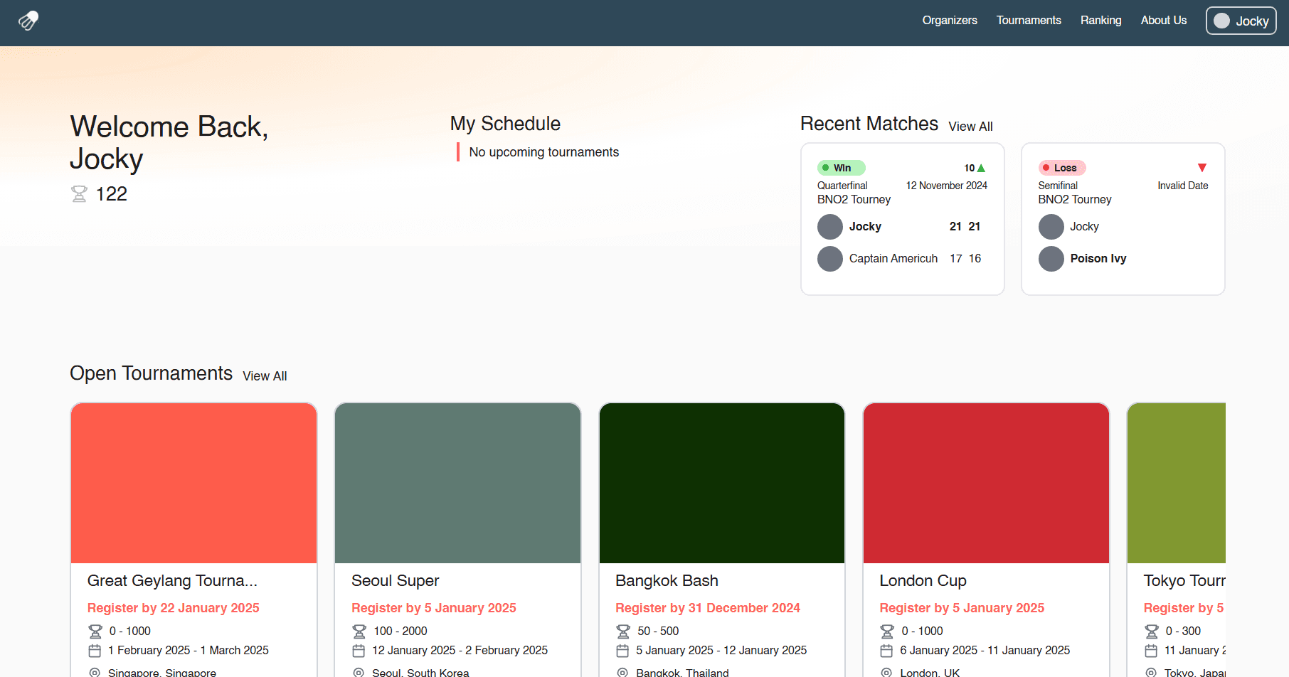 Shuttlescore screenshot