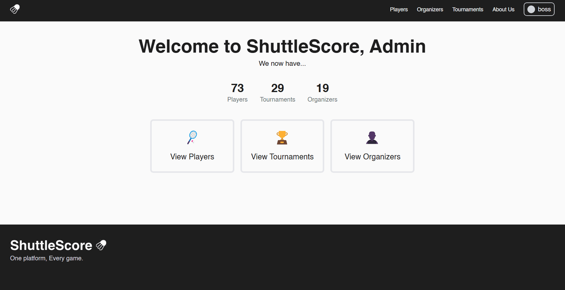 Shuttlescore screenshot
